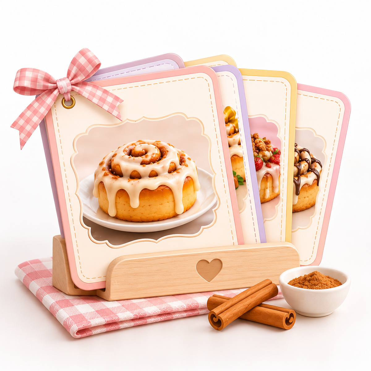 Printable Cinnamon Roll Recipe Cards