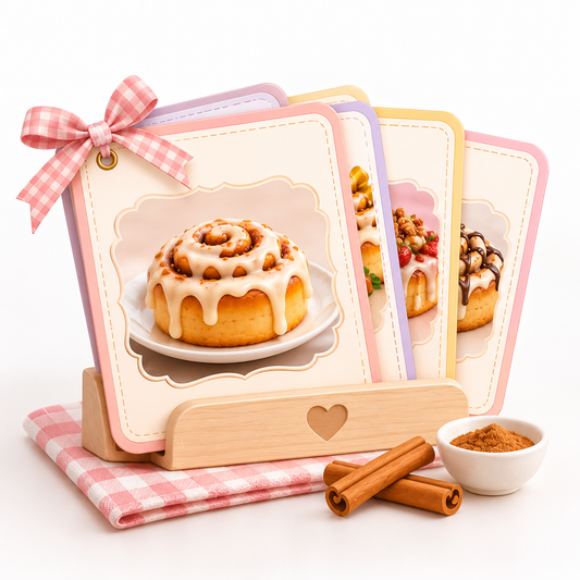 Printable Cinnamon Roll Recipe Cards